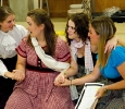 Four March Sisters Rehearsing for Little Women